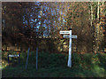 Signpost at the junction of Aspley Lane and Woodside