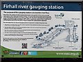 Firhall river gauging station information sign