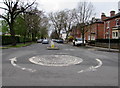SO9322 : Mini-roundabout opposite Christ Church, Cheltenham by Jaggery