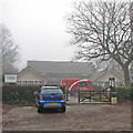 TM2744 : Waldringfield: the mobile post office at the village hall by John Sutton