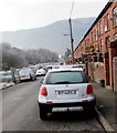 Fiat car in Cwmcarn, a long way from home