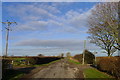 Denton Lane at the entrances to Casthorpe farm and Coe farm