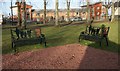 NS5159 : First World War commemorative benches, Cowan  Park,  Barrhead by Richard Sutcliffe