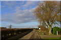 Woolsthorpe Lane at the entrances to New Cottages and Casthorpe Farm