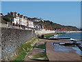 Dawlish sea wall with new raised section