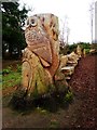 Some fine wood carving at Castlebank Park, Lanark