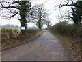 Private farm road north of the B2116