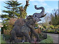 Elephant sculpture in the grounds of Otter Nurseries, near Ottery St Mary