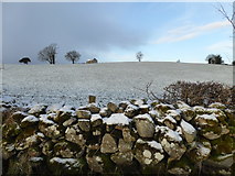 H3374 : Snow on a dry stone wall, Carony by Kenneth  Allen