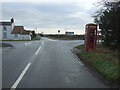 Telephone box on the junction of Wilfholme Road / A164