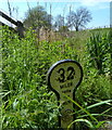 Milepost next to the Grantham Canal