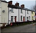 SJ2572 : Short row of houses set back from the north side of Chester Road, Flint by Jaggery