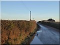 Road and farmland south of Beerash Cross