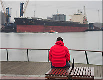 J3575 : One red shipspotter, Belfast by Rossographer
