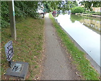 SP9908 : Milepost along the towpath of the Grand Union Canal by Mat Fascione