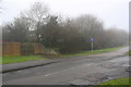 Junction of footpath and cycle path outside #81 Windrush Valley Road