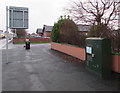 Chester Road telecoms cabinet near Woodfield Avenue, Flint