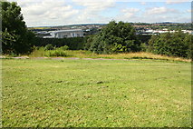 SE2831 : View from NW end of Noster Terrace towards Elland Road by Roger Templeman