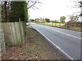 Looking westwards on the A281 from footpath junction