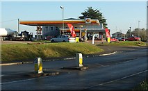 SW9772 : Petrol station, West Hill by Derek Harper