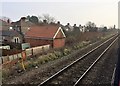 View from a Cardiff-Swansea train - passing through the suburbs at Canton