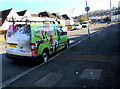 Sky van in Sycamore Avenue, Newport