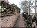 Footpath alongside the churchyard, Cotgrave