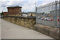 Wall of Nineveh Road wall outside Network Rail