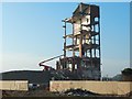 NS3975 : Ballantine's Distillery brick tower being demolished by Lairich Rig