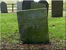 SK7713 : Belvoir Angel headstone, St James's Church, Little Dalby by Alan Murray-Rust