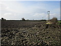 Ploughed field between the Fosse Way and the A46