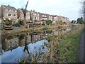 Brampton Crescent houses reflected in the Elsecar Branch