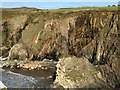 SM8836 : Rock Formations at Pwllcrochan by Alan Hughes