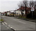 Overnight weight restriction sign, Marine Road East, Prestatyn