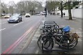 TQ2780 : Bikes parked beside Bayswater Road by David Lally