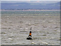 SJ2898 : Cardinal Marker Buoy in the Crosby Channel, Liverpool Bay by David Dixon