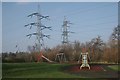 Play park  and pylons