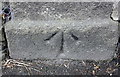 Benchmark on former gatepost of Steeton Methodist Church