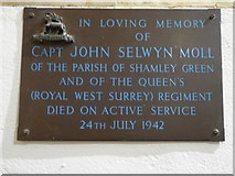 TQ0343 : Christ Church, Shamley Green: memorial (g) by Basher Eyre