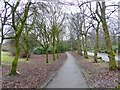 Newcastle-under-Lyme: footpath alongside Brampton Road A527