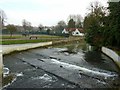 SK9136 : Weir on the River Witham, Wyndham Park by Alan Murray-Rust