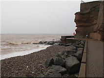 SY1286 : Clifton Walkway and Chit Rocks, Sidmouth by David Hawgood