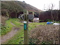 SM8206 : Footpath Sign at Monk Haven by PAUL FARMER