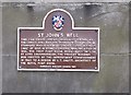 SE3155 : Plaque on St John's Well - Wetherby Road by Betty Longbottom