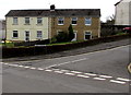 Houses on the corner of Heol Cadrawd and Llan Road, Llangynwyd