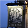 The sign of The Bank