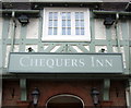 SP4492 : Sign on the Chequers Inn, Burbage by JThomas