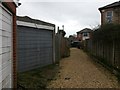 Pokesdown: two garages on footpath J05