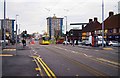 Street-running section of Manchester Metrolink, Hollyhedge Road, Wythenshawe, Manchester