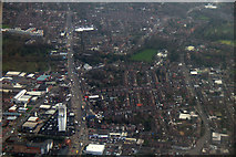 SJ8989 : Shaw Heath, Stockport, from the air by Mike Pennington